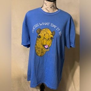 Geico Guess What Day It Is? Camel Hump Day Blue XL T Shirt